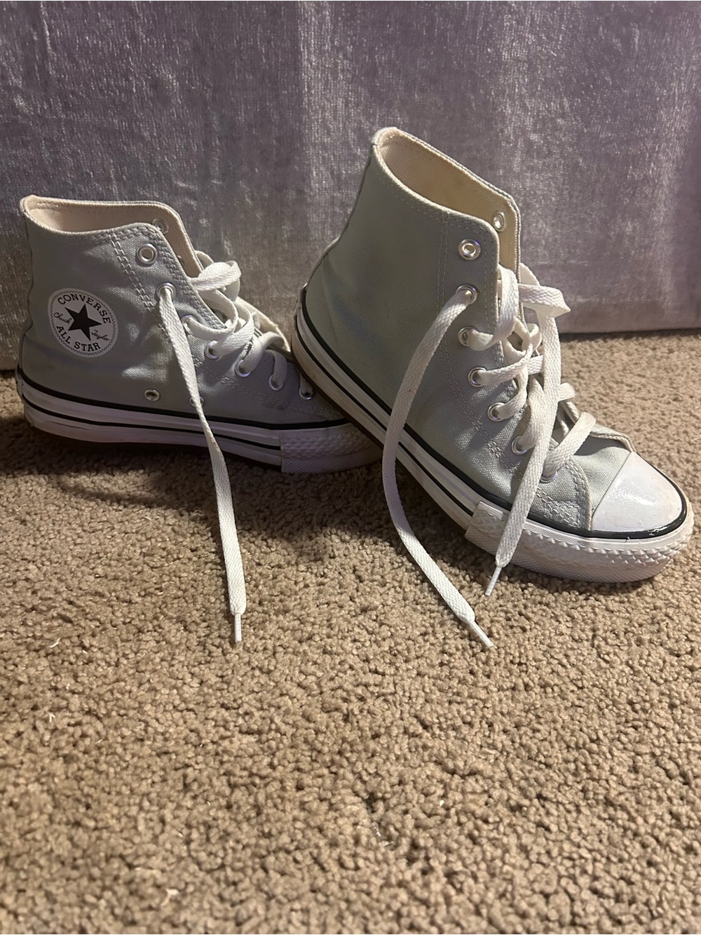 Converse Kids' White High-Top Chuck Taylor All Star Sneakers size 3